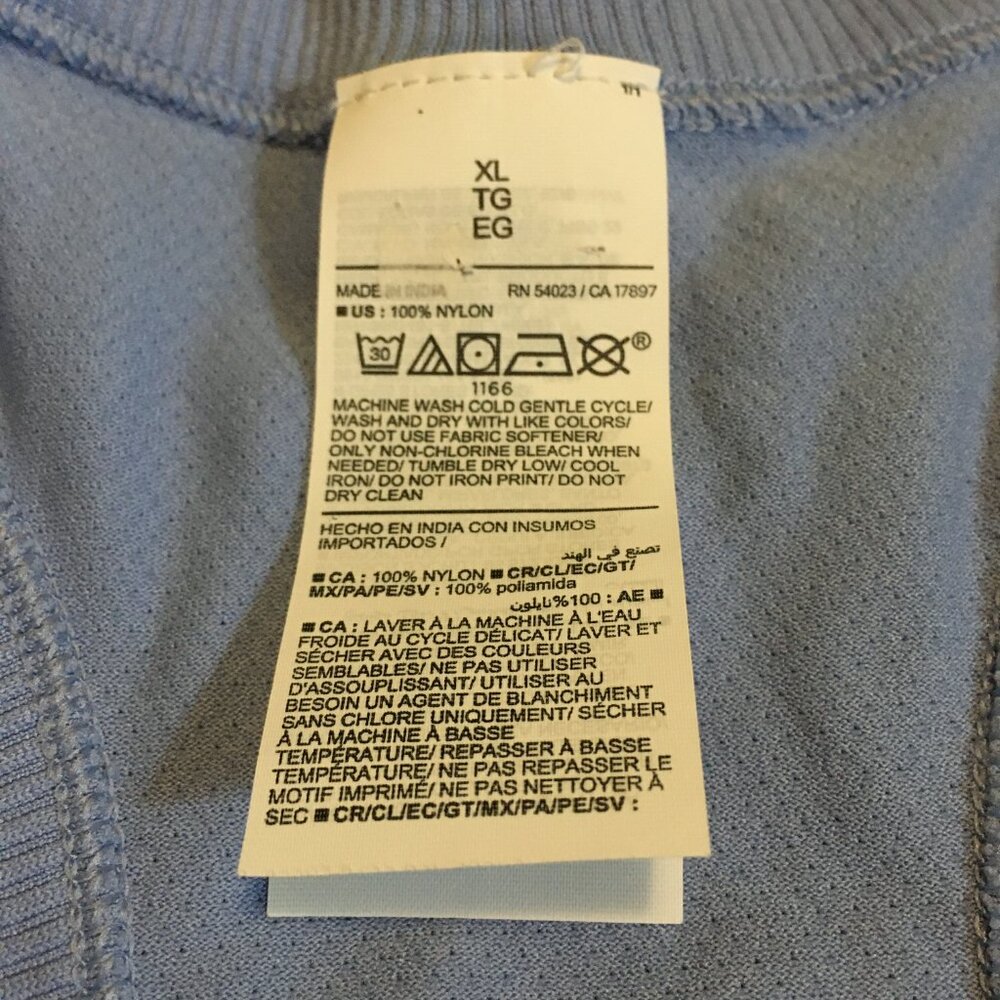 Old Navy Active Pale Periwinkle Blue Textured Racerback Tank XL - Picture 8 of 12